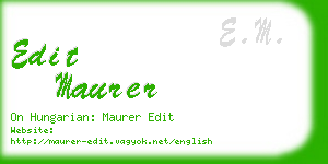 edit maurer business card